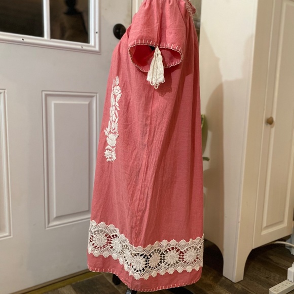 Rose and Rose Red Bohemian Dress Small - Picture 5 of 9